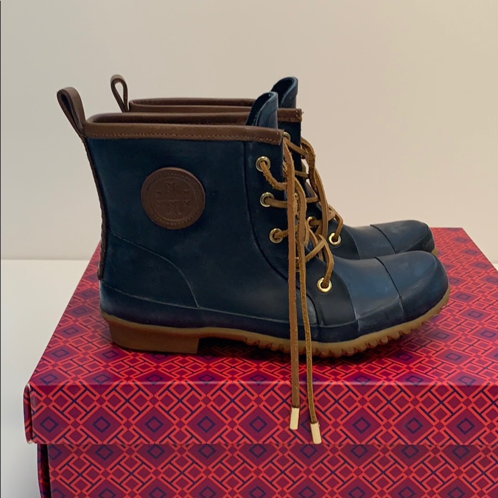 Tory Burch Lace Up Rain Boot